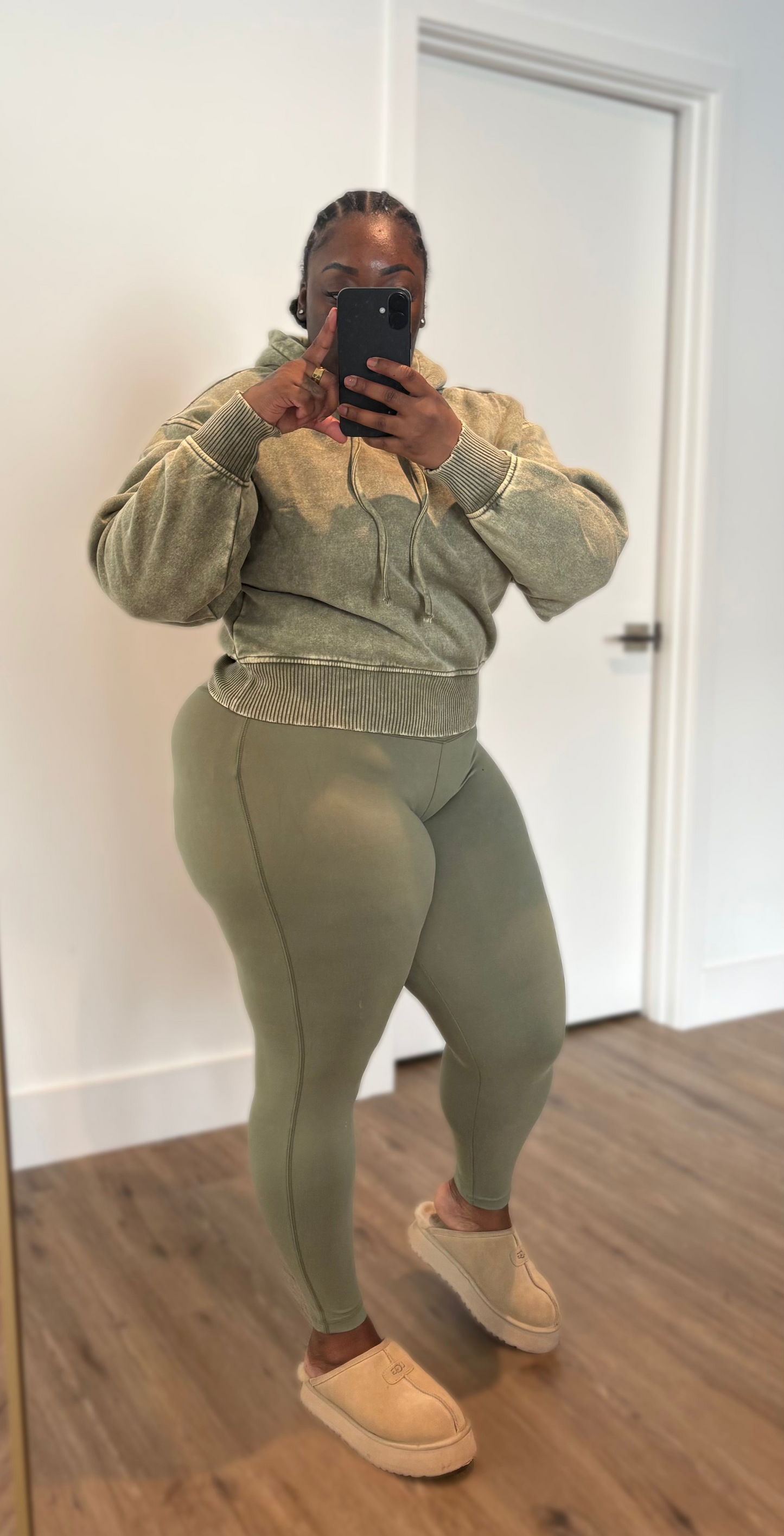 Cozy Hoodie Set (Olive Green)